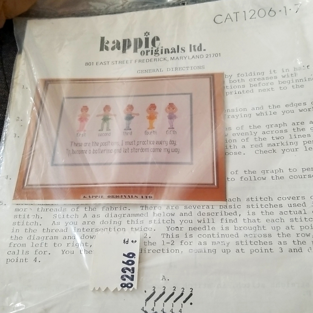 Kappie Originals Ballet Ballerina Cross Stitch Sealed Kit